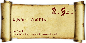 Ujvári Zsófia névjegykártya