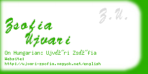 zsofia ujvari business card